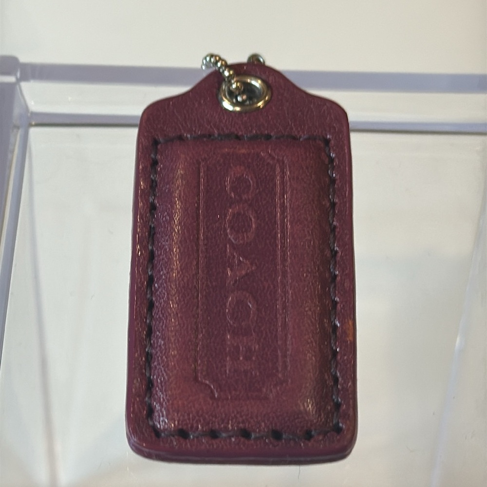 Coach Leather “Burgundy/Wine” Hangtag